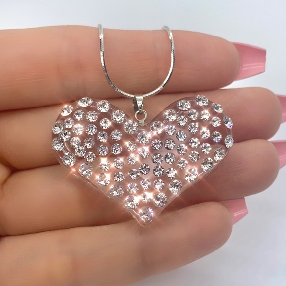 Acrylic Crystal Necklace Embellished With Genuine “European Crystals” - Picture 7 of 11